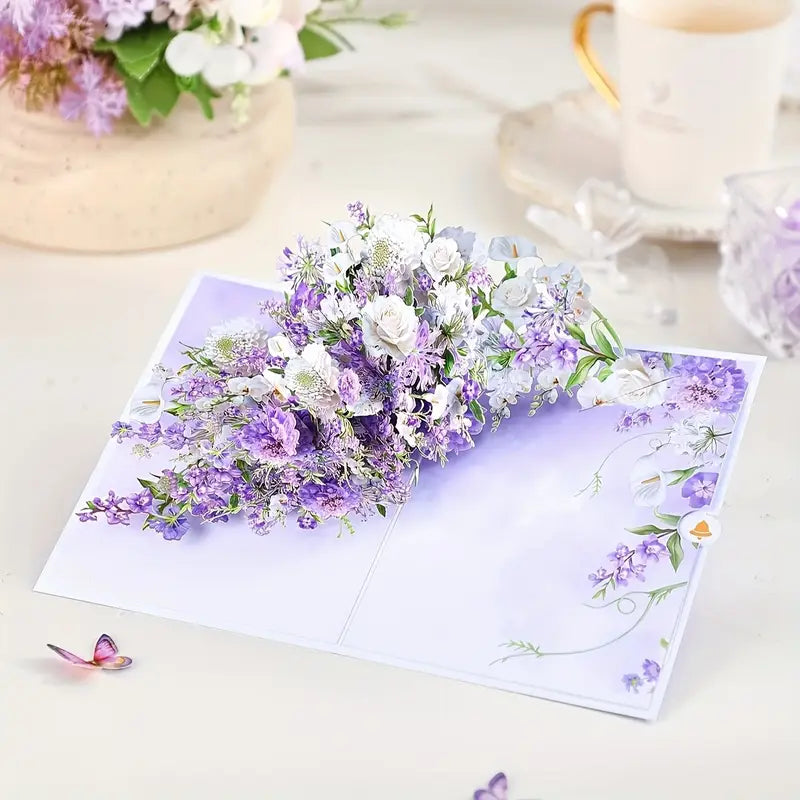 Lavish Flower Bloom 3D Card